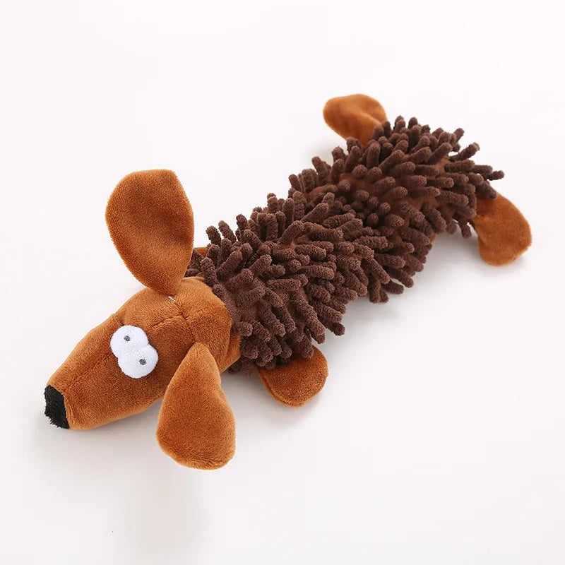 Plush Squeaky Toy for Small Dogs - Puppy Chew and Cleaning Accessory-My Little Pet