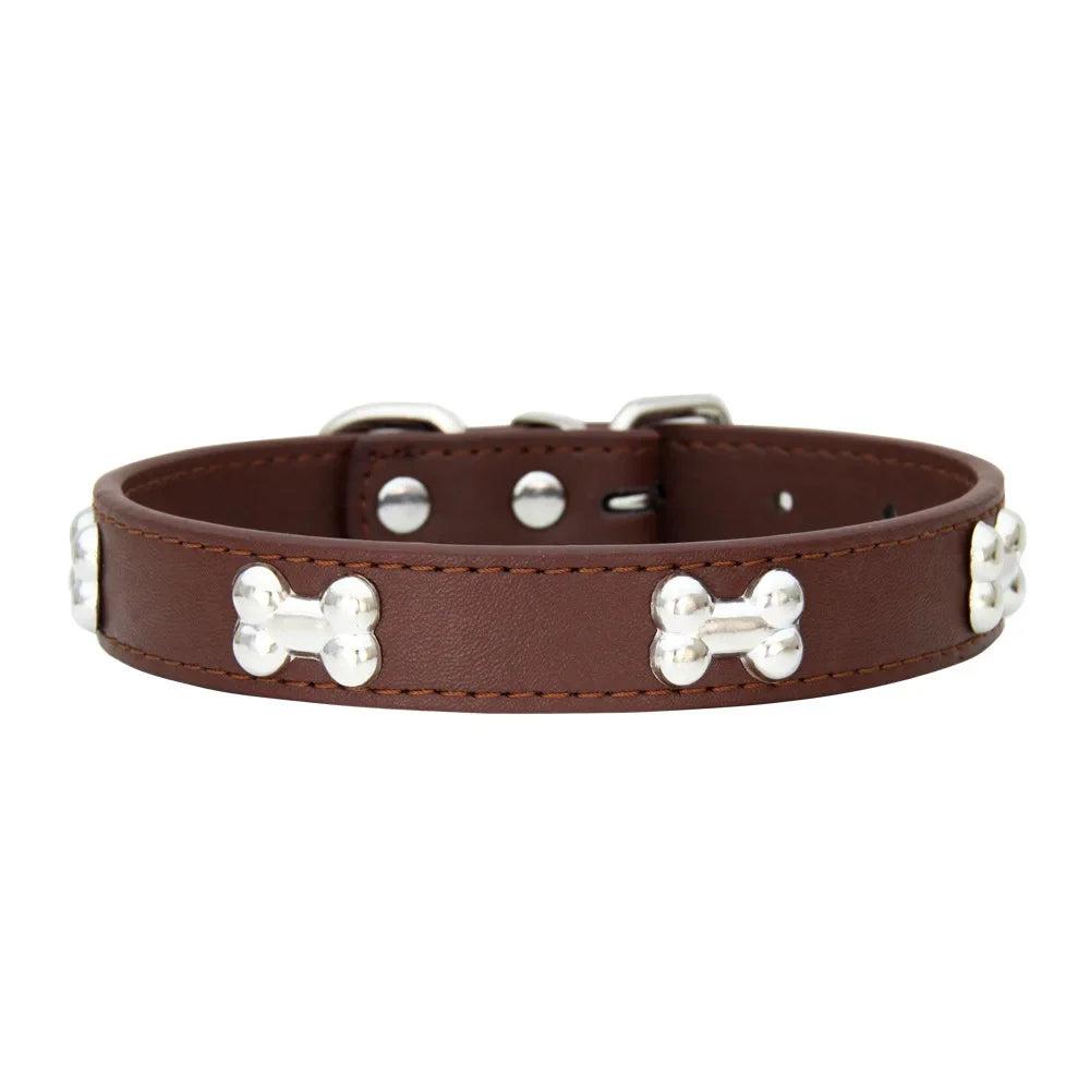 Premium Leather Dog Collar - Durable, Personalized Collars for All Dog Sizes-My Little Pet