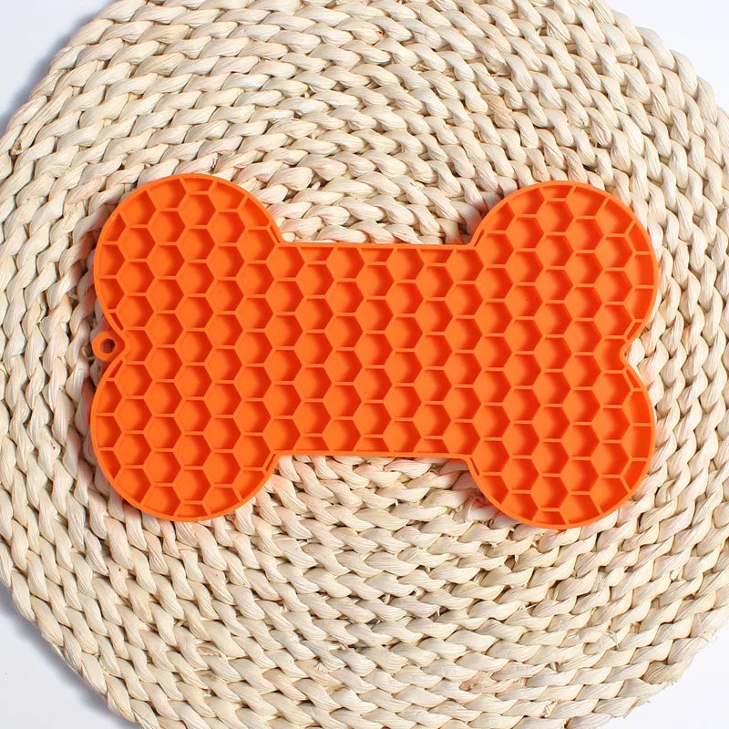 Bone-Shaped Silicone Lick Mat for Dogs and Cats-My Little Pet