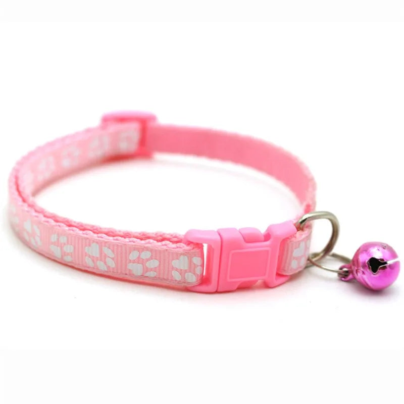 Adjustable Floral Cat and Puppy Collar with Bell-My Little Pet