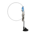 Interactive Peacock Feather Cat Toy with Bell and Suction Cup-My Little Pet