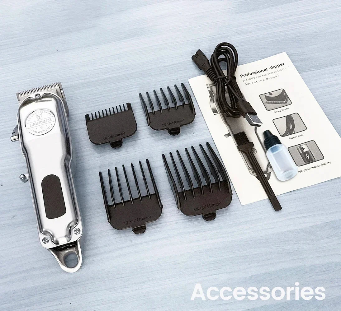 Professional Rechargeable Pet Hair Clipper Set - Low Noise Grooming for Dogs, Cats, and More-My Little Pet