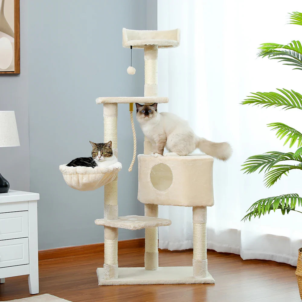 Multi-Level Cat Tree Tower with Scratching Post and Cozy Condo-My Little Pet