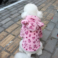 Warm Fleece Leopard Print Dog Hoodie for Small Dogs - Autumn/Winter Collection-My Little Pet