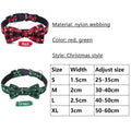 Adjustable Christmas Plaid Dog Collar with Bow Tie and Snowflake Design-My Little Pet