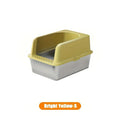 Extra Large Stainless Steel Cat Litter Box with Lid - Odor Resistant & Leak Proof-My Little Pet