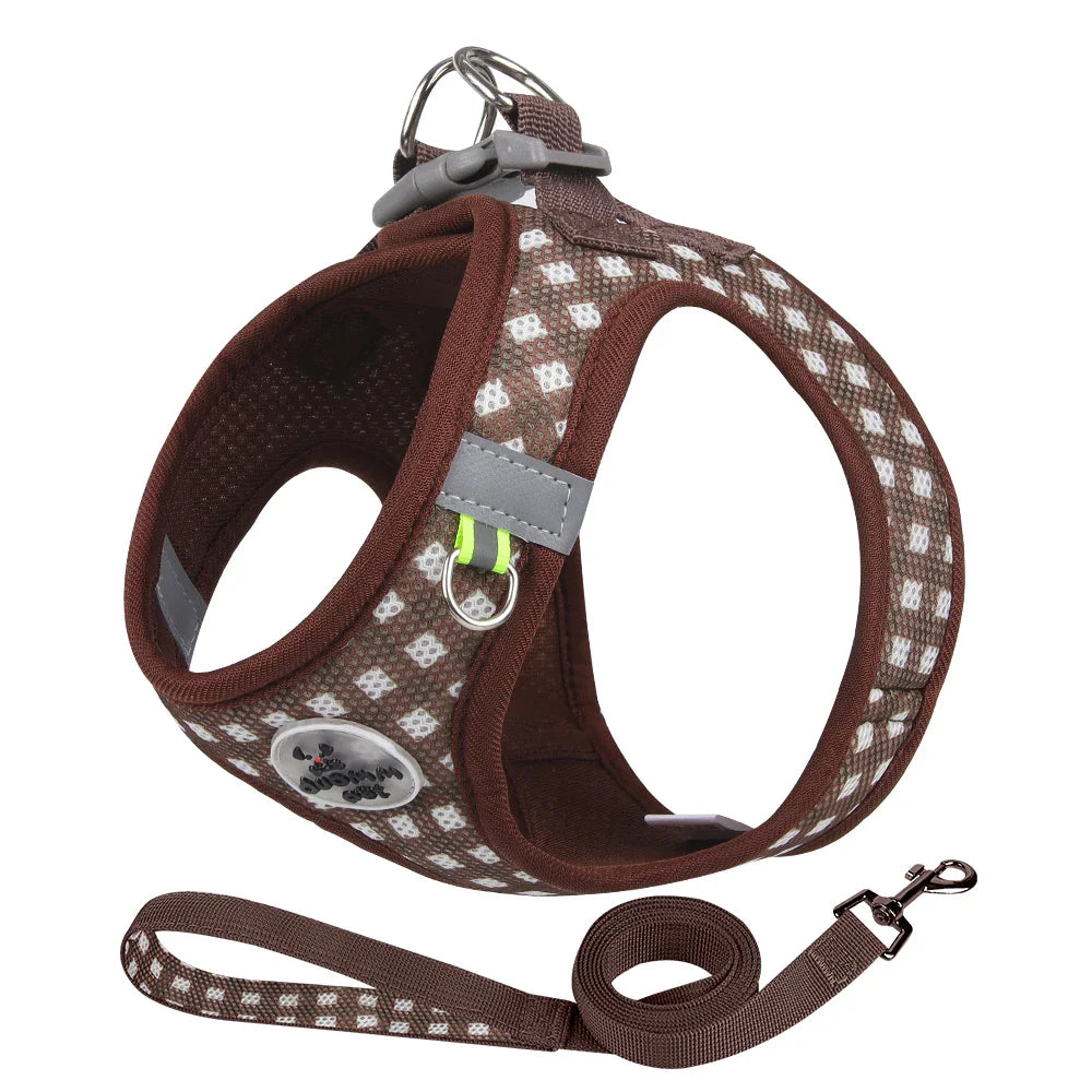 Comfortable Reflective Pet Harness and Leash Set for Small to Medium Dogs and Cats-My Little Pet