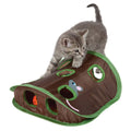 Interactive Cat Tunnel Toy with 9 Holes and Bell Tent-My Little Pet