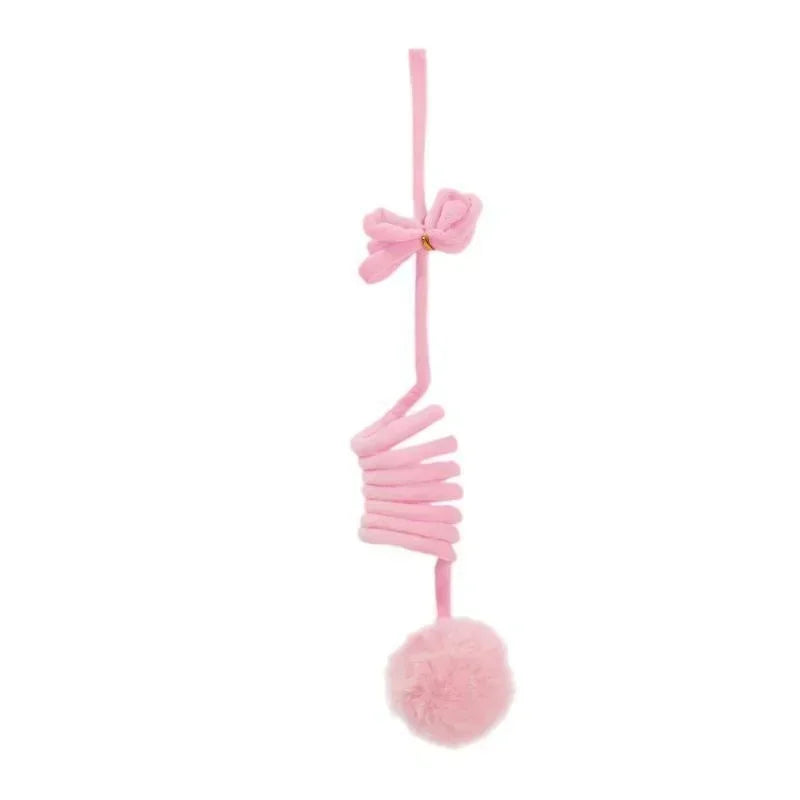 Interactive Cat Toy with Spring Rope and Plush Ball-My Little Pet