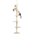 Floor-to-Ceiling Cat Tree - 228-274cm Tall Cat Climbing Tower-My Little Pet