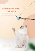 Interactive Peacock Feather Cat Toy with Bell and Suction Cup-My Little Pet