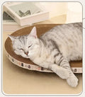 Corrugated Cat Scratcher and Bed - Wear-Resistant Oval Nest for Cats-My Little Pet