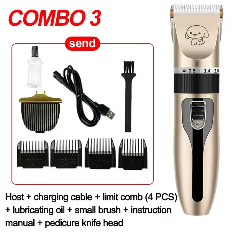 Cordless Pet Grooming Kit - Dog Hair Trimmer and Clipper Set-My Little Pet