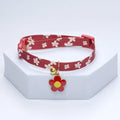 Cute Kawaii Cat and Small Dog Collar with Bell and Flower Design, Adjustable-My Little Pet