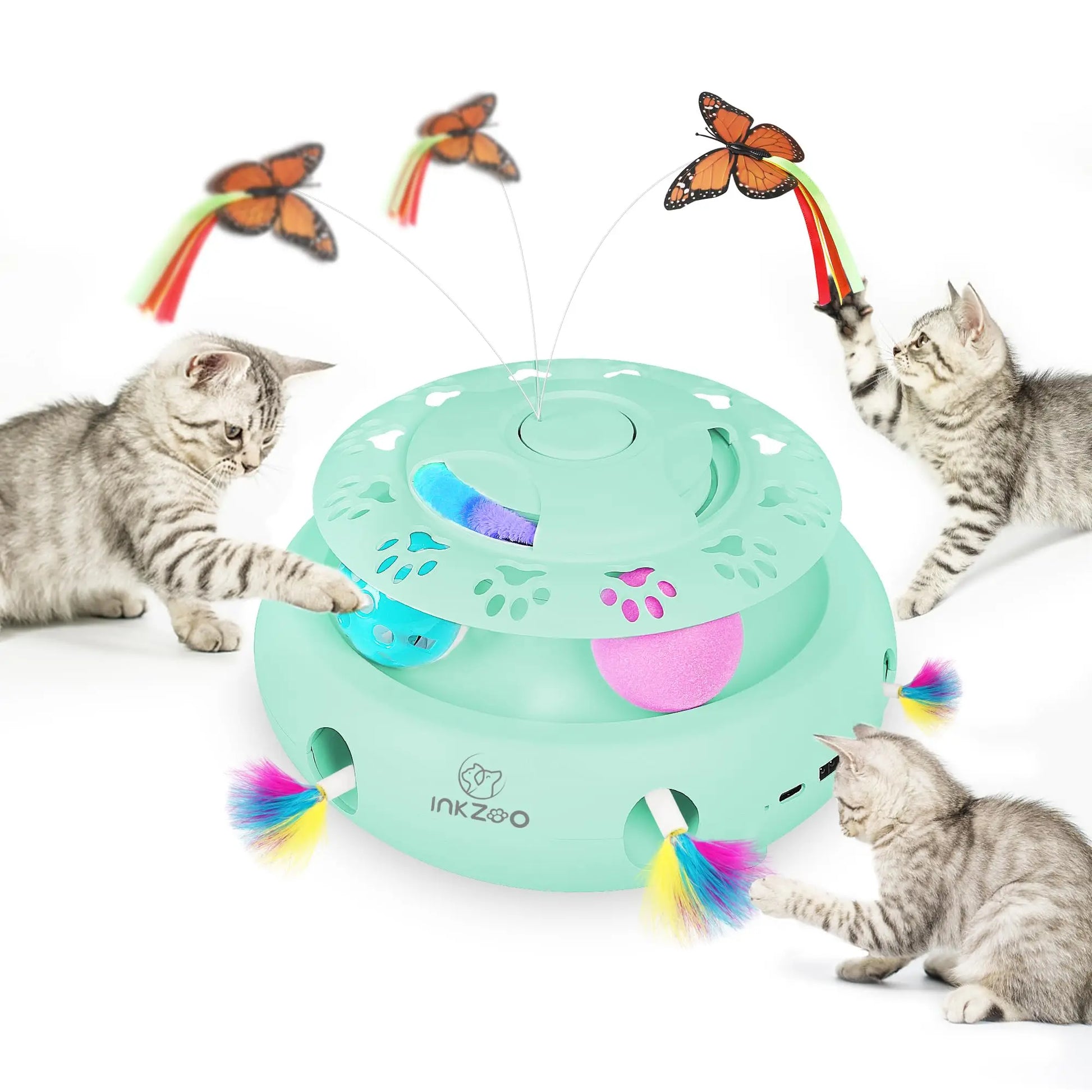 Interactive Cat Toy with Smart Feather, Automatic Standby, and Type-C Charging - Ideal for Indoor Cats-My Little Pet