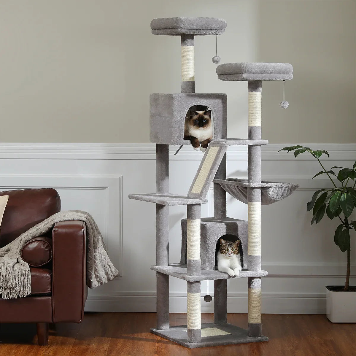 180CM Large Cat Tree Tower for Multi-Cat Households-My Little Pet