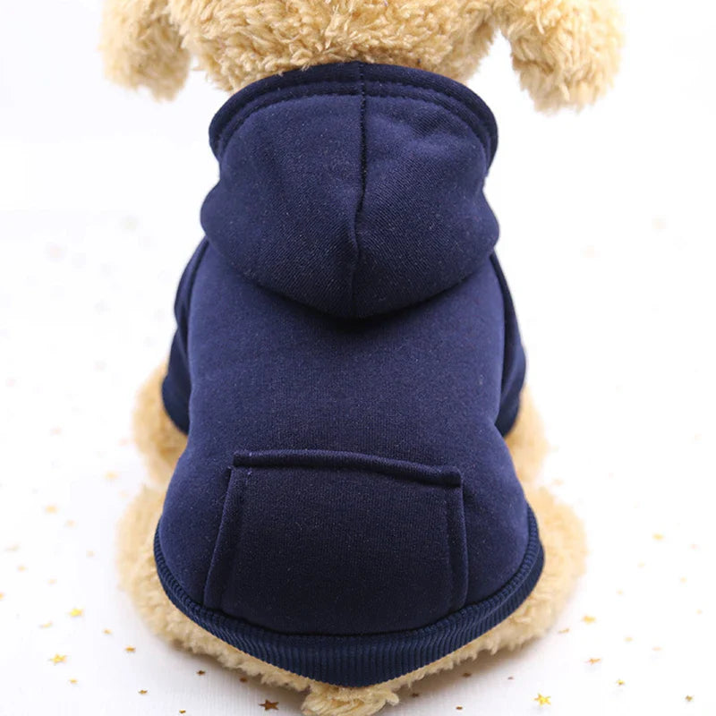 Stylish Dog Hoodie for Autumn and Winter - Warm Polyester Sweater for Small Pets-My Little Pet