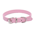 Adjustable Leather Dog and Cat Collar with Alloy Buckle-My Little Pet