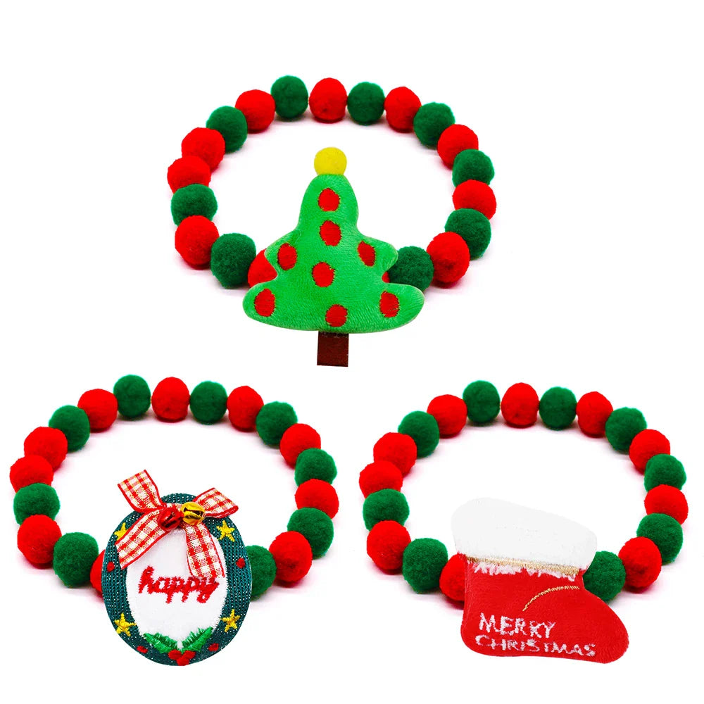 Festive Holiday Pet Bowtie Collar with Seasonal Design-My Little Pet