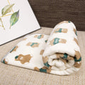 Cozy Flannel Pet Blanket for Dogs and Cats - Winter Warmth with Cartoon Designs-My Little Pet