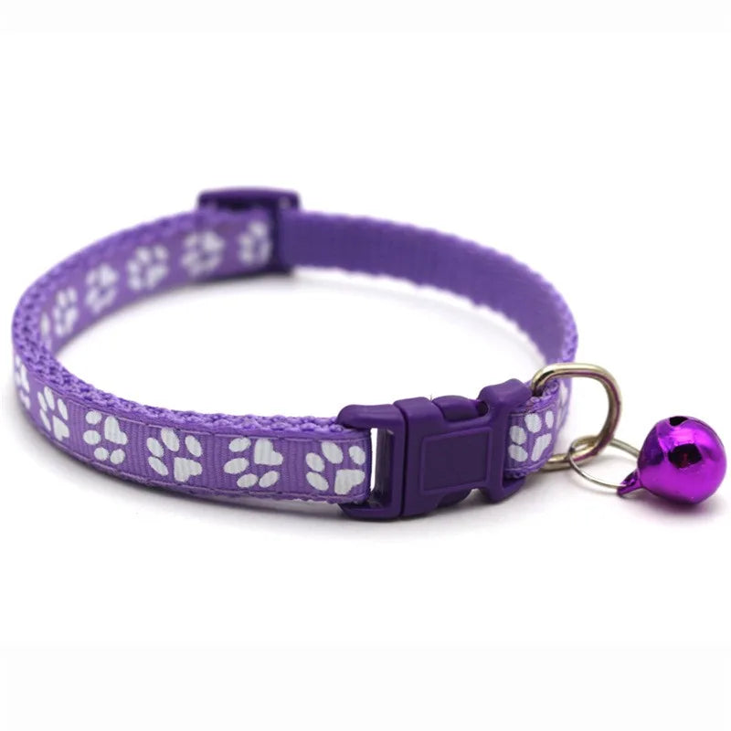 Adjustable Floral Cat and Puppy Collar with Bell-My Little Pet