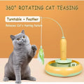 Interactive Feather Cat Toy with 360° Rotating Turntable for Indoor Cats-My Little Pet