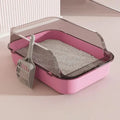 Semi-Enclosed Cat Litter Box with Scoop-My Little Pet