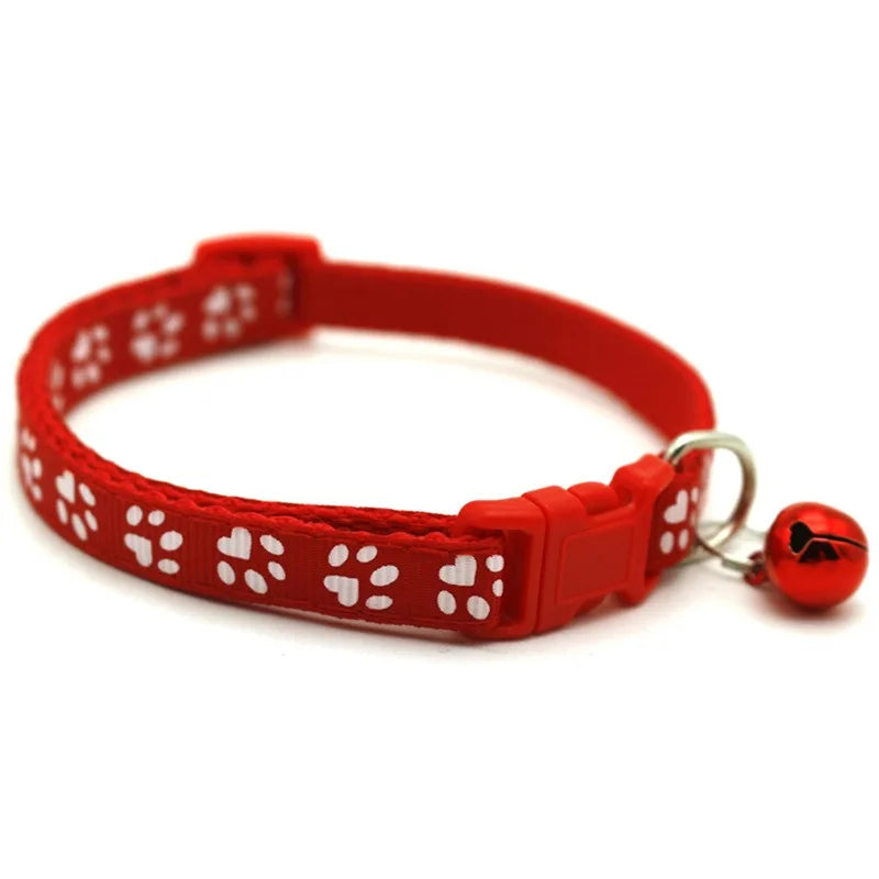 Adjustable Floral Cat and Puppy Collar with Bell-My Little Pet