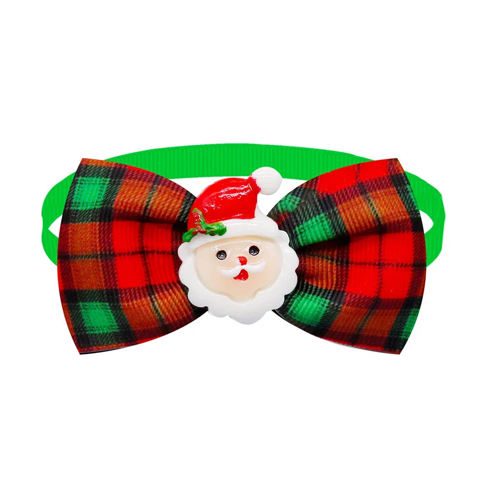 Festive Holiday Pet Bow Ties, Adjustable, Pack of 10-My Little Pet