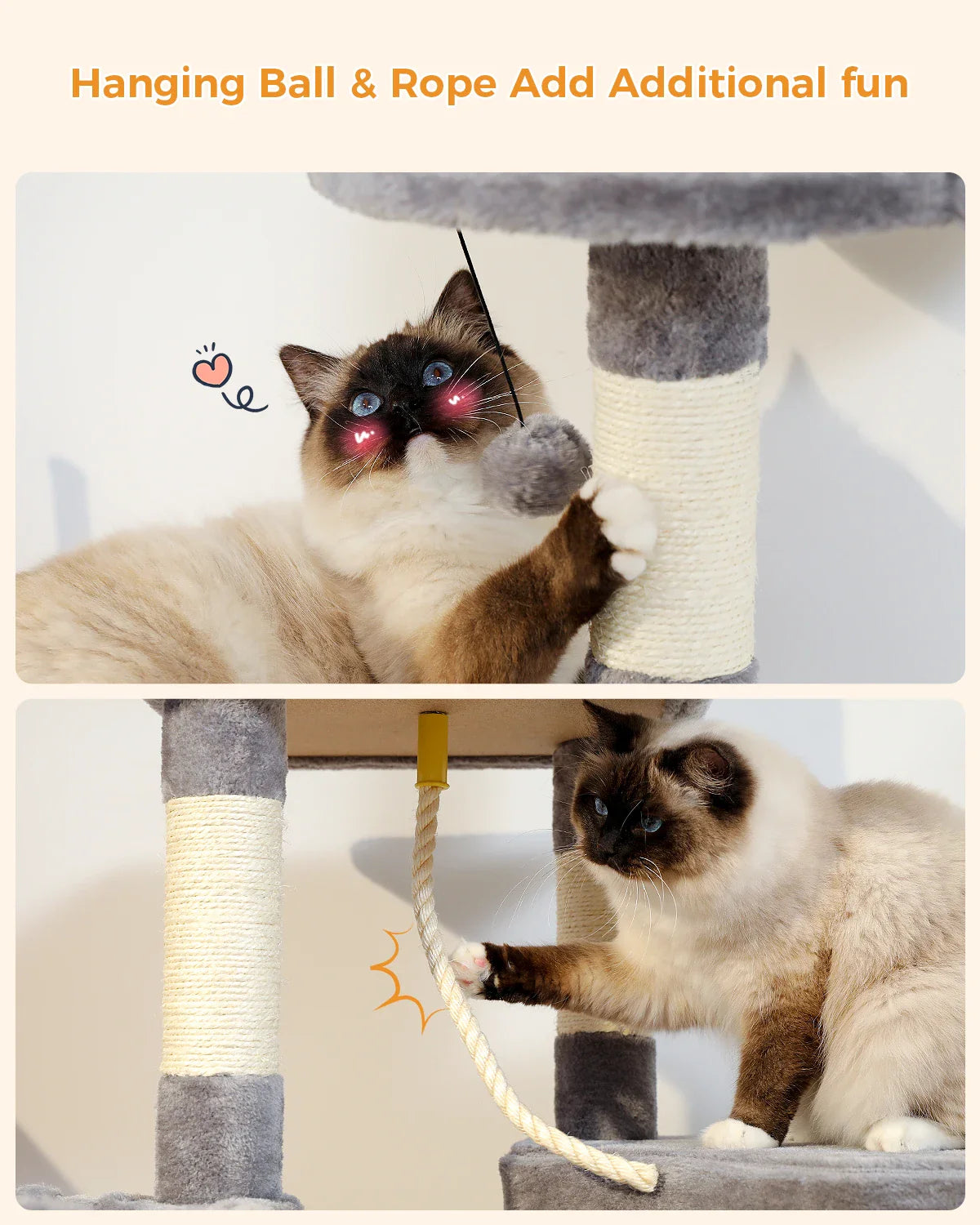 Multi-Level Cat Tree with Condo and Scratching Posts-My Little Pet