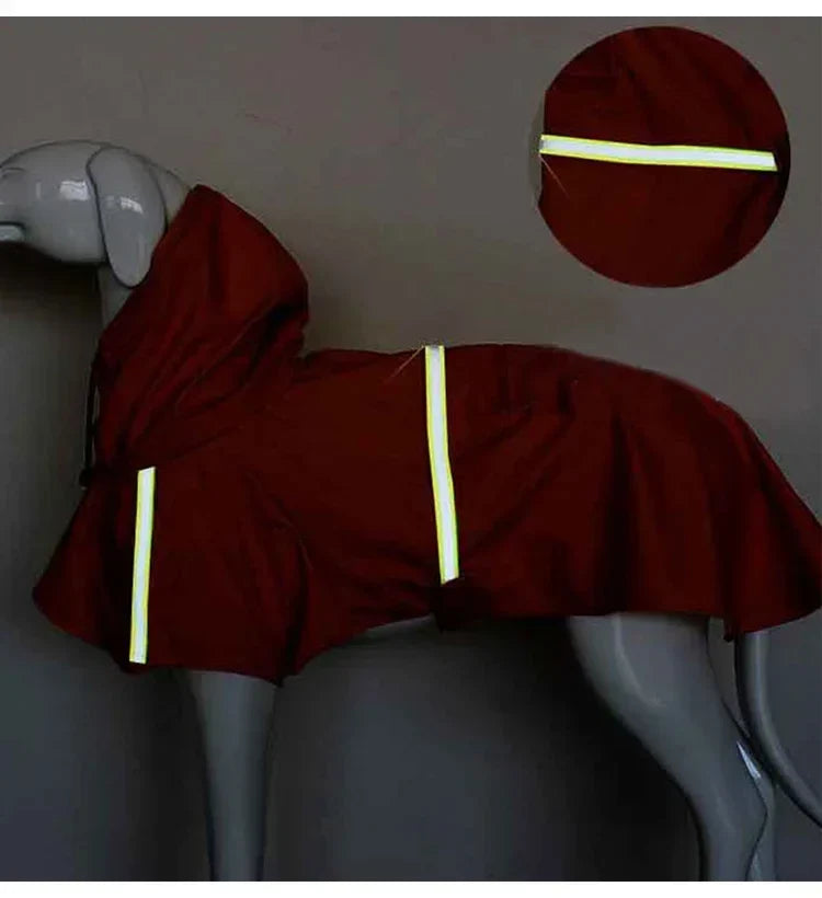 Waterproof Reflective Raincoat for Large Dogs-My Little Pet