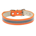 Reflective Leather Dog Collar for Enhanced Safety-My Little Pet