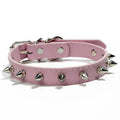 Leather Spiked Dog & Cat Collar - Stylish Studded Neck Strap for Pets-My Little Pet