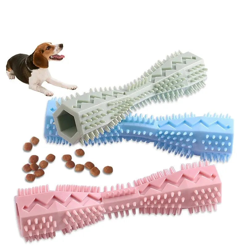 Pet Chew Toy Dog Toothbrush Stick - TPR Material Grinding Teeth Cleaning Stick - My Little Pet