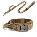 Reflective Nylon Dog Collar and Leash Set for Large Dogs - Tactical Training Gear-My Little Pet