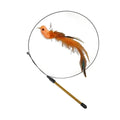 Interactive Peacock Feather Cat Toy with Bell and Suction Cup-My Little Pet