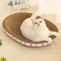 Corrugated Cat Scratcher and Bed - Wear-Resistant Oval Nest for Cats-My Little Pet