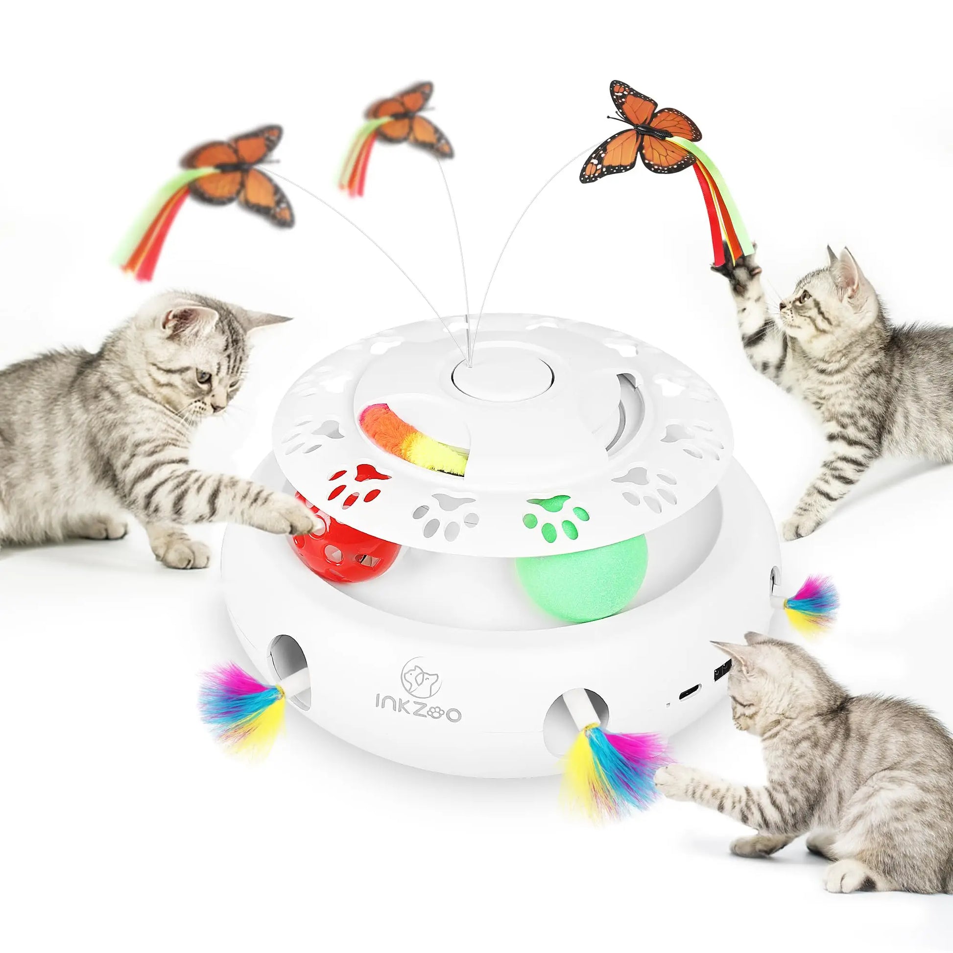 Interactive Cat Toy with Smart Feather, Automatic Standby, and Type-C Charging - Ideal for Indoor Cats-My Little Pet