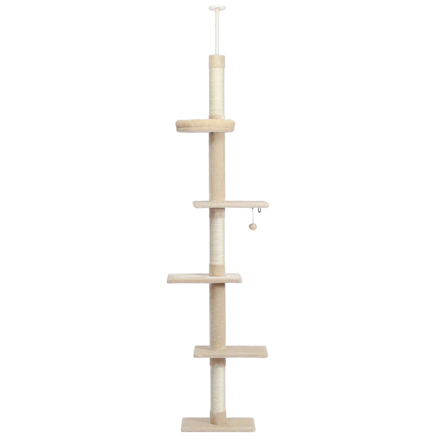 Floor-to-Ceiling Cat Tree - 228-274cm Tall Cat Climbing Tower-My Little Pet