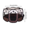 Foldable Pet Playpen - Waterproof Dog and Cat Enclosure with Easy Access Door-My Little Pet