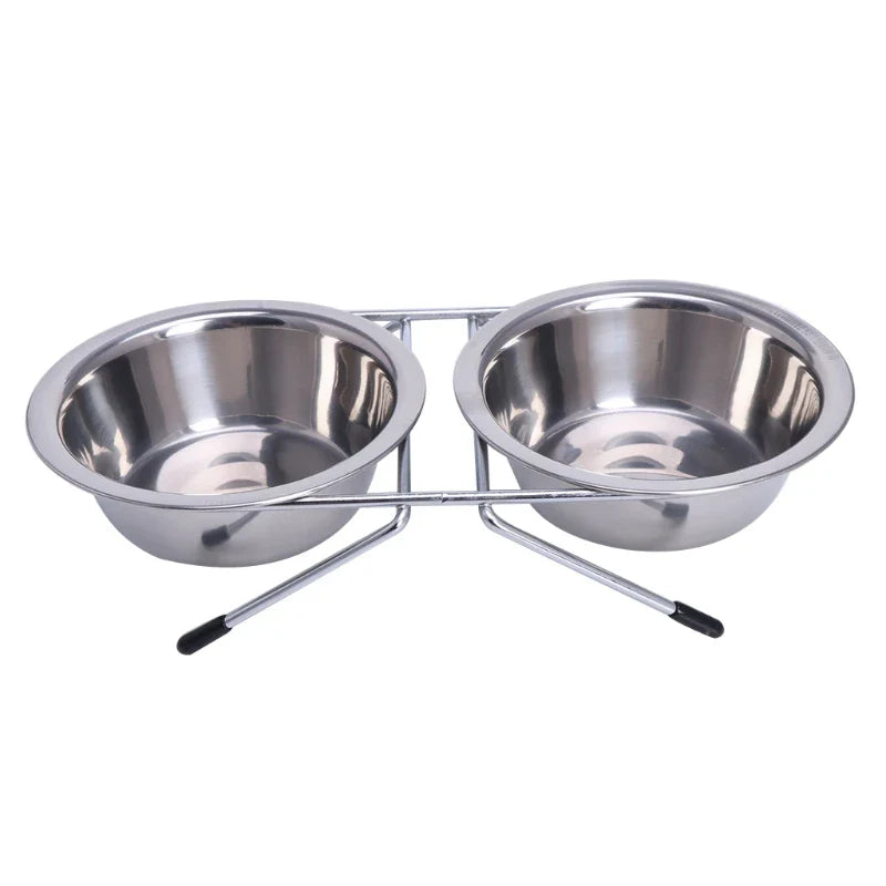 Premium Stainless Steel Dual Pet Bowls for Small Pets-My Little Pet