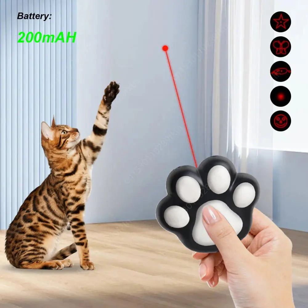 Interactive Laser Cat Toy with USB Charging and 5 Pattern Options-My Little Pet