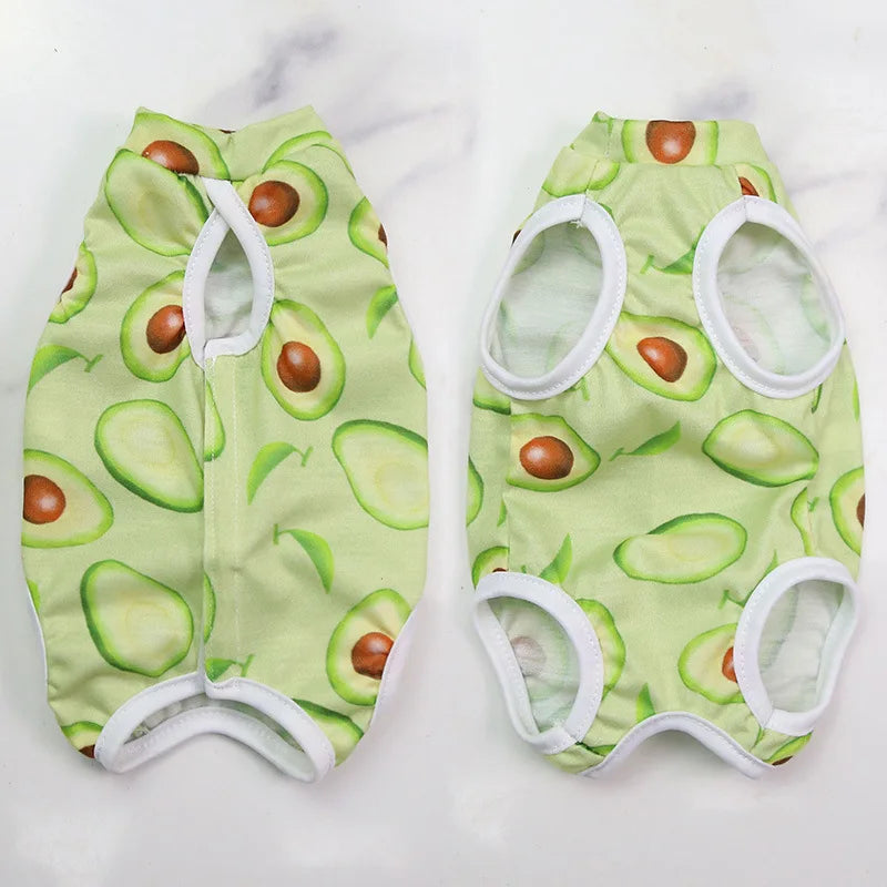 Cat and Small Dog Weaning Sterilization Suit with Cute Prints-My Little Pet