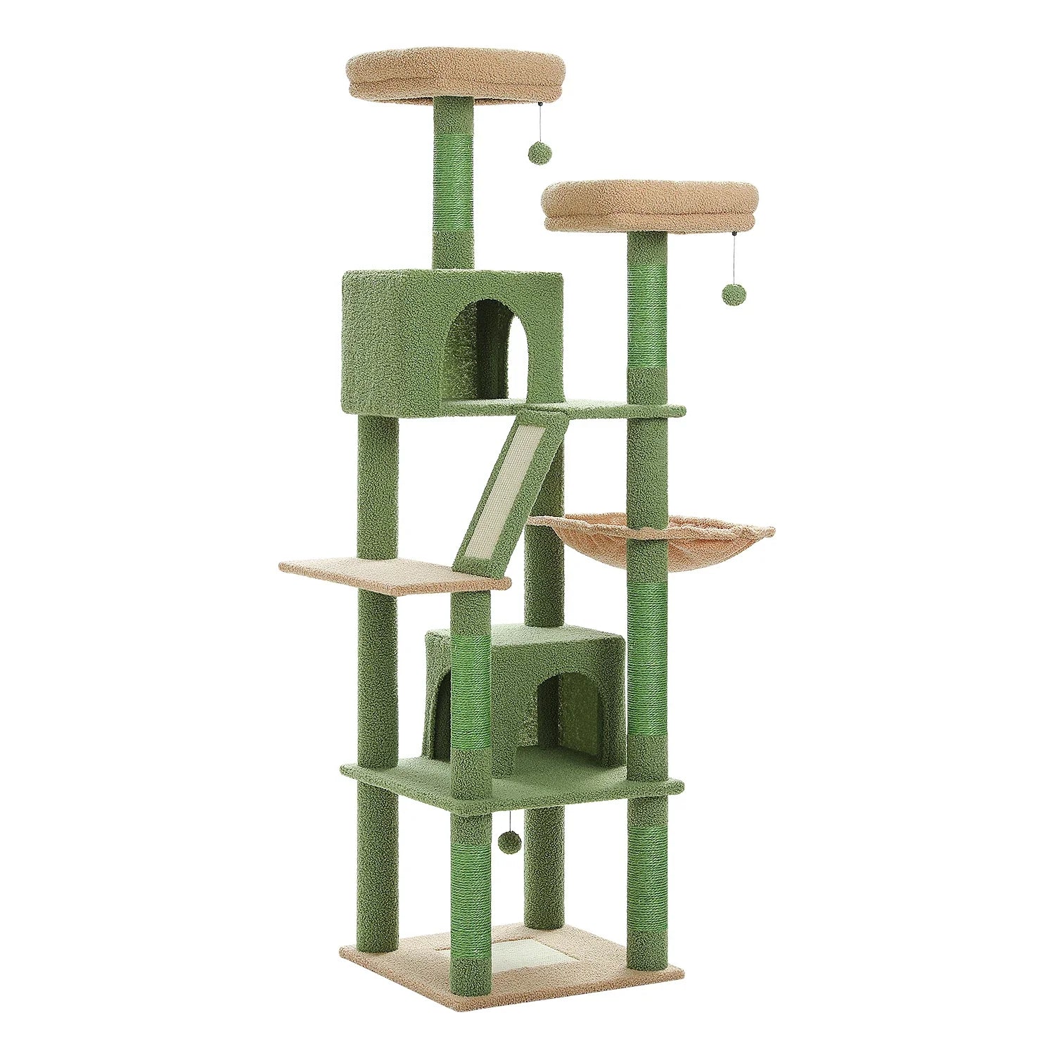 Multi-Level Cat Tree with Scratching Posts and Condos-My Little Pet