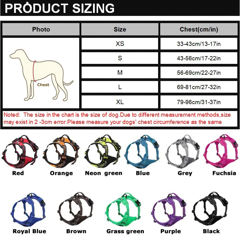 Adjustable Reflective Dog Harness - Breathable Vest for All Dog Sizes-My Little Pet