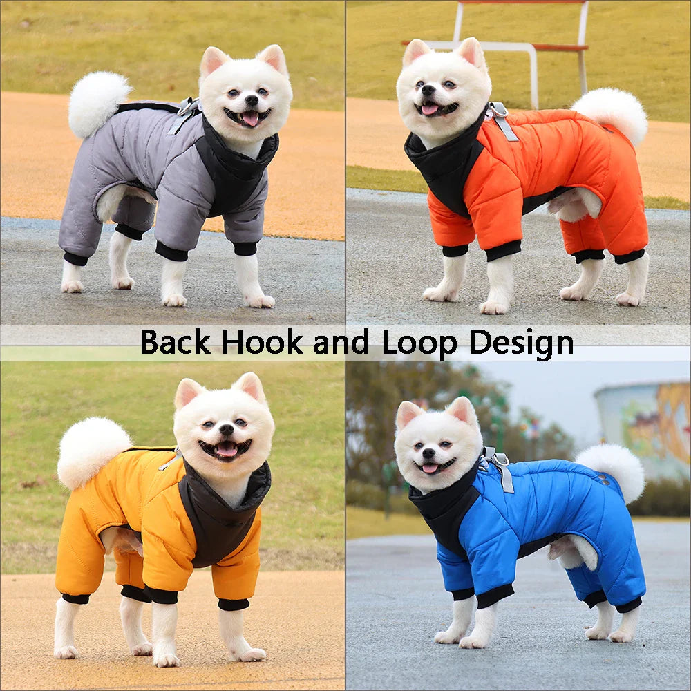 Thickened Winter Dog Jacket - Waterproof and Warm for Small to Medium Breeds-My Little Pet