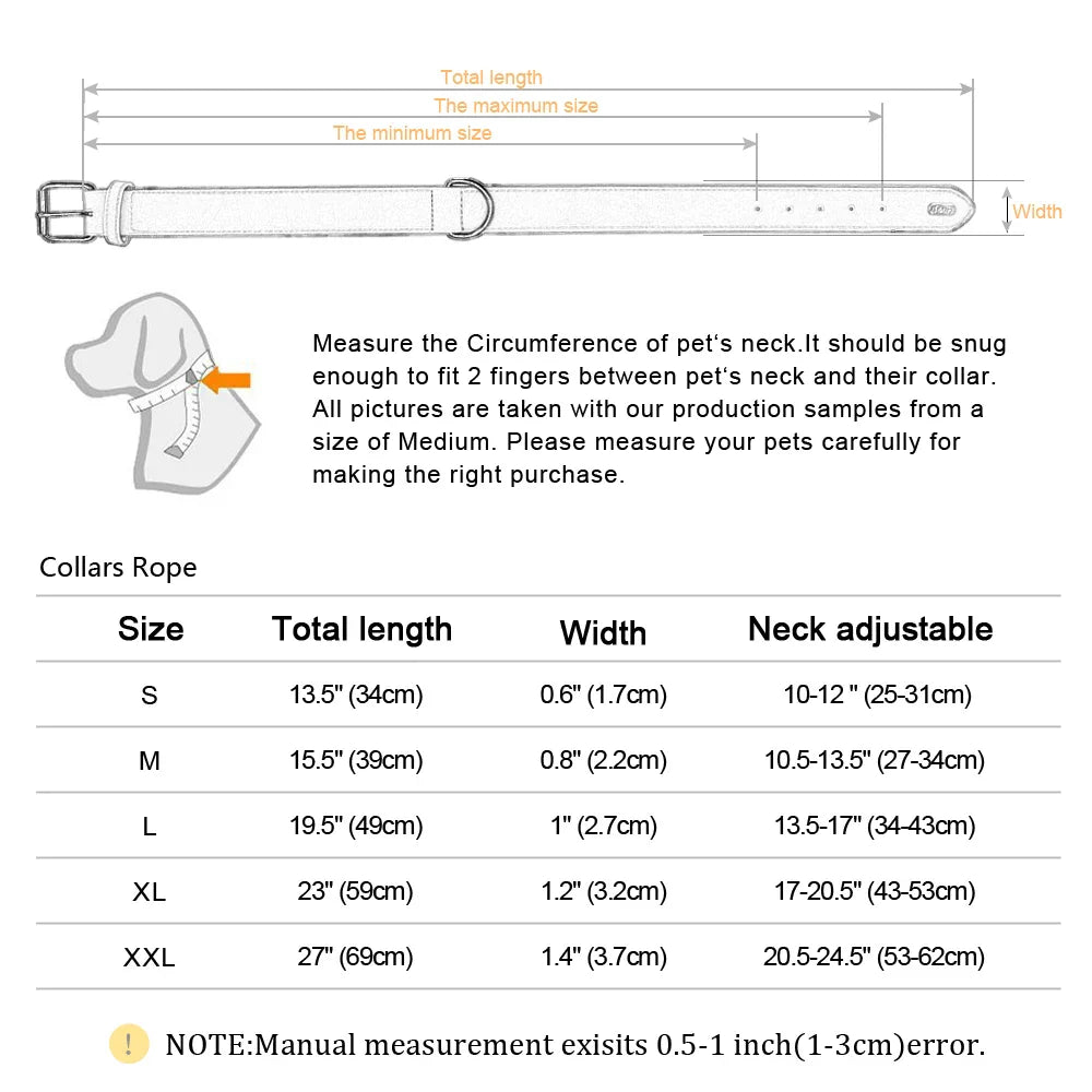 Premium Leather Dog Collar for Large Breeds-My Little Pet