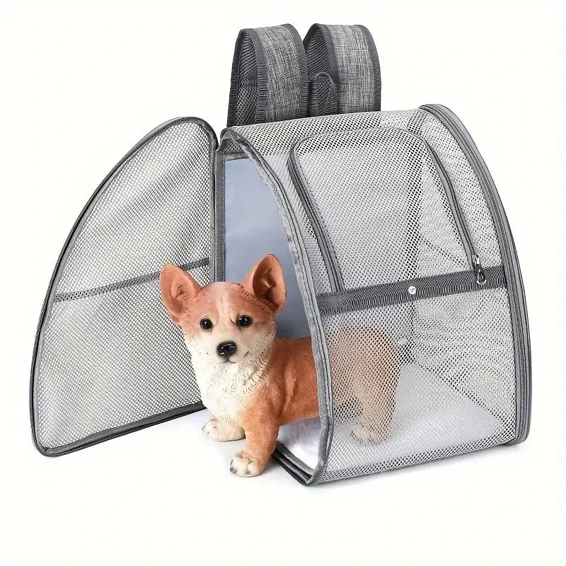 Breathable Mesh Pet Backpack for Small Dogs and Cats - Outdoor Travel Carrier-My Little Pet