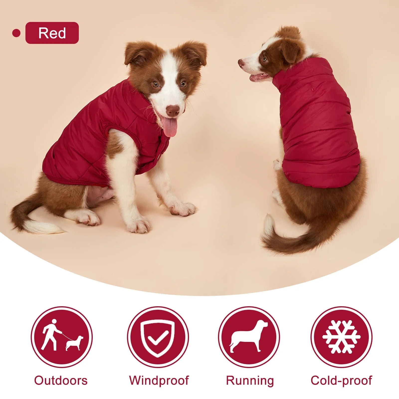 Winter Warmth Dog Jacket - Fleece-Lined for Comfort-My Little Pet