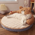 Plush Bear-Shaped Pet Bed - Cozy Cushion for Cats and Dogs-My Little Pet